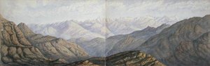 Sonnenuntergang in den Bergen von Arthur Cust