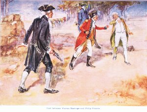 Duell zwischen Warren Hastings und Philip Francis 1780 von Arthur David McCormick