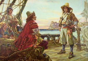 Rekrutierung für ein Piratenschiff im 17. Jahrhundert