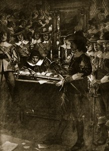 Strafford übergibt sein Schwert im House of Commons, Illustration aus Hutchinsons 