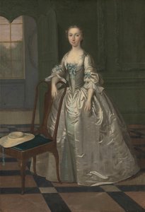 Eine Dame in einem Salon