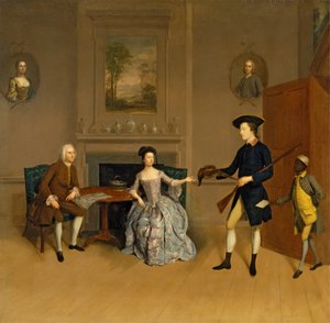 John Orde, Seine Frau Anne, Sein Ältester Sohn William und ein Diener von Arthur Devis