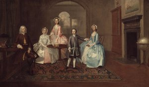 John Thomlinson und seine Familie, 1745