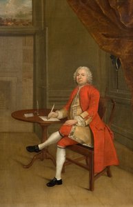 Porträt eines Mannes in Rot, 1785 von Arthur Devis
