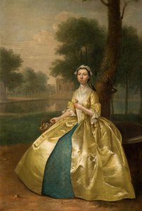 Porträt einer Frau in Gold