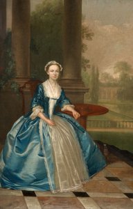 Porträt einer Frau in Hellblau, 1785