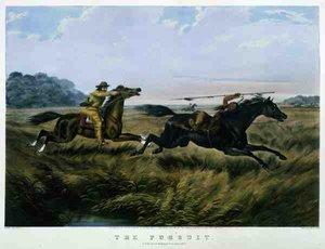 Die Verfolgung, veröffentlicht von Currier & Ives von Arthur Fitzwilliam (after) Tait