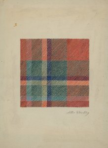 Karierte Wolldecke, ca. 1938 von Arthur G. Merkley