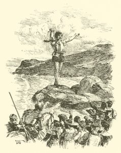 Die Abenteuer von Sir Artegall, Der Riese mit den Waagen (Gravur)