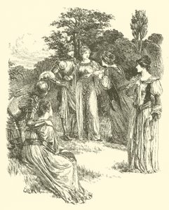 Die Legende von Britomart, der goldene Gürtel verliehen von Arthur George Walker