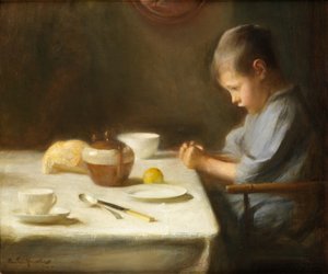 Tischgebet von Arthur Hacker