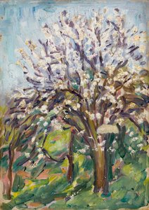 Mandelblüte an einem abfallenden Rand, ca. 1910 von Arthur Haythorne Studd