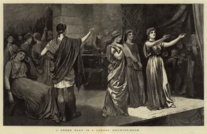 Ein griechisches Schauspiel in einem Londoner Salon
