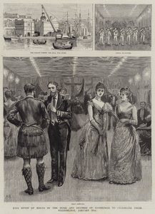 Ball auf Malta gegeben vom Herzog und der Herzogin von Edinburgh zur Feier ihres Hochzeitstages, 25. Januar von Arthur Hopkins