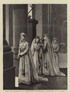Rom, die Prozession der Ammantate (Heiratskandidaten) im Petersdom von Arthur Hopkins