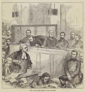 Prozess der Bankfälscher am Old Bailey von Arthur Hopkins