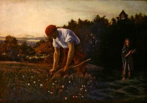 Der Schnitter in den Blumen von Arthur Hughes