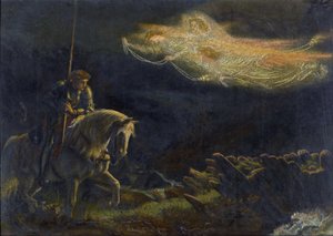 Sir Galahad. Die Suche nach dem Heiligen Gral von Arthur Hughes (1832-1915)