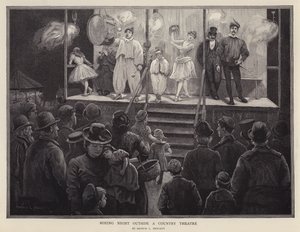 Boxnacht vor einem Landtheater von Arthur L. Hewlett