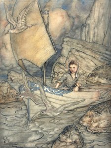 Die Zukunft eines Kindes, Illustration aus The Springtide of Life: Poems of Childhood von Algernon Charles Swinburne, 1918