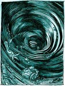 Hinab in den Maelstrom von Arthur Rackham