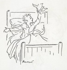 Ein Junge im Bett von Arthur Rackham
