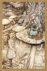 Ratschlag von einer Raupe (aus Alice im Wunderland von Lewis Carroll) von Arthur Rackham