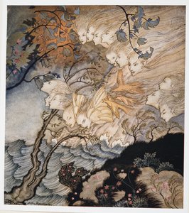 ?. Und manchmal Stimmen, Illustration aus William Shakespeares Der Sturm, veröffentlicht 1926