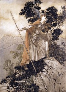 Brunhilde, Illustration aus Das Rheingold und die Walküre von Richard Wagner, 1910