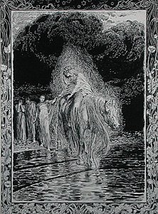 Flussüberquerung von Arthur Rackham