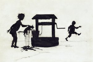 Ding Dong Bell, Illustration aus Mother Goose: The Old Nursery Rhymes, veröffentlicht 1913 von Arthur Rackham