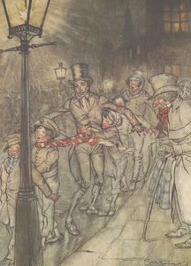 „Eine Rutsche hinunter bei Cornhill“ von Arthur Rackham