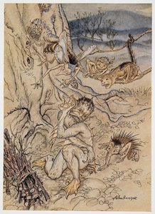 Wegen jeder Kleinigkeit werden sie auf mich gesetzt, Illustration aus William Shakespeares Der Sturm, veröffentlicht 1926