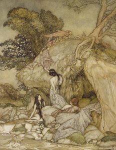 Mädchen an einem Bach, 1906