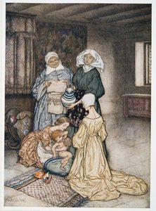 Hatte ich nicht vier oder fünf Frauen, die mich einst betreuten? Illustration aus William Shakespeares Der Sturm, veröffentlicht 1926