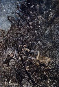 Illustration für Ein Sommernachtstraum von William Shakespeare von Arthur Rackham