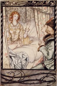 Bist du es, mein Prinz? Ich habe sehr lange auf dich gewartet, aus The Arthur Rackham Fairy Book, veröffentlicht 1933