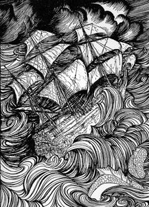 Manuskript in einer Flasche gefunden von Edgar Allan Poe von Arthur Rackham