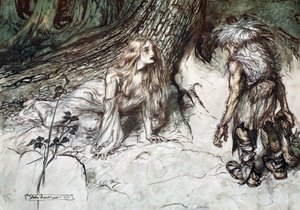 Mime findet die Mutter von Siegfried im Wald, 1924