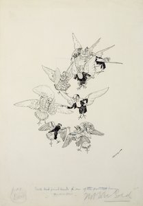 Einer der hübschesten Tänze, die du je gesehen hast, Illustration aus The Zankiwank and the Bletherwitch, von S.J. Adair Fitzgerald, veröffentlicht 1896 von Arthur Rackham