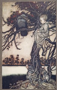 Er legte seinen seltsamen Fall Solomon Caw vor (aus Peter Pan in Kensington Gardens von J. M. Barrie)