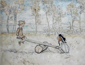 See, Saw, Margery Daw von Arthur Rackham