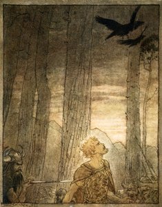 Siegfrieds Tod, 1924 von Arthur Rackham