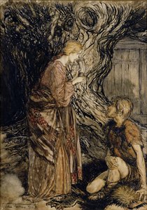 Siegmund und Sieglinde, Illustration aus Rheingold und die Walküre von Richard Wagner, Heinemann, 1910 von Arthur Rackham