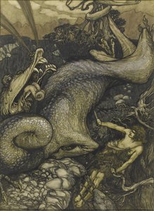 Sigurd der Drachentöter, 1901 von Arthur Rackham