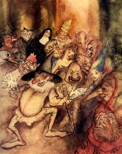 Die Maske des Roten Todes von Arthur Rackham