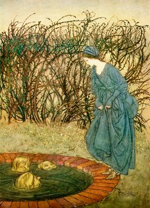 Die drei Köpfe des Brunnens, aus Englische Märchen nacherzählt von F.A. Steel, 1927 von Arthur Rackham
