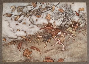 Es gibt fast nichts, das so viel Spaß versteht wie ein gefallenes Blatt, aus Peter Pan in Kensington Gardens von J M Barrie, veröffentlicht 1906
