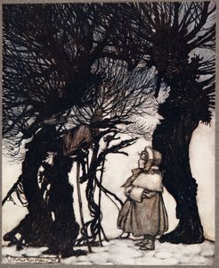 Sie warnten sie .., aus Peter Pan in Kensington Gardens von J. M. Barrie (1860 - 1937), veröffentlicht 1906 von Arthur Rackham