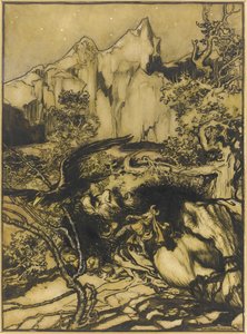 Thors Reise ins Land der Riesen, 1901 von Arthur Rackham